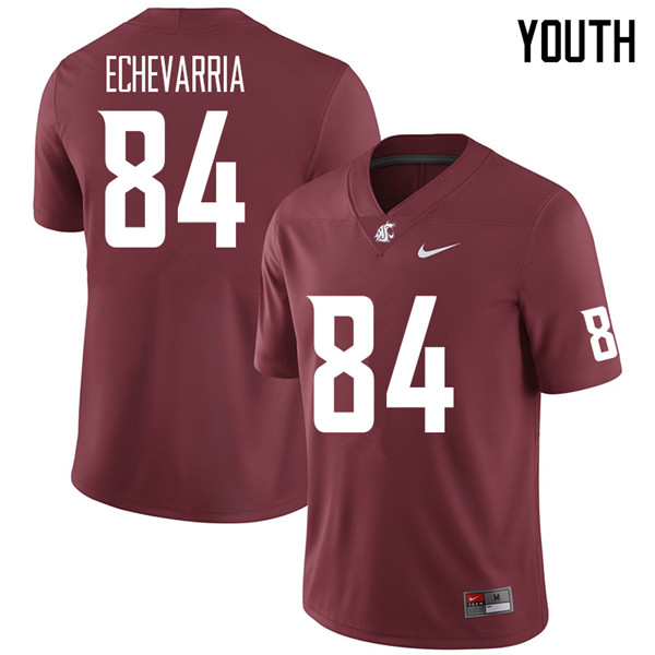 Youth #84 Jesus Echevarria Washington State Cougars College Football Jerseys Sale-Crimson